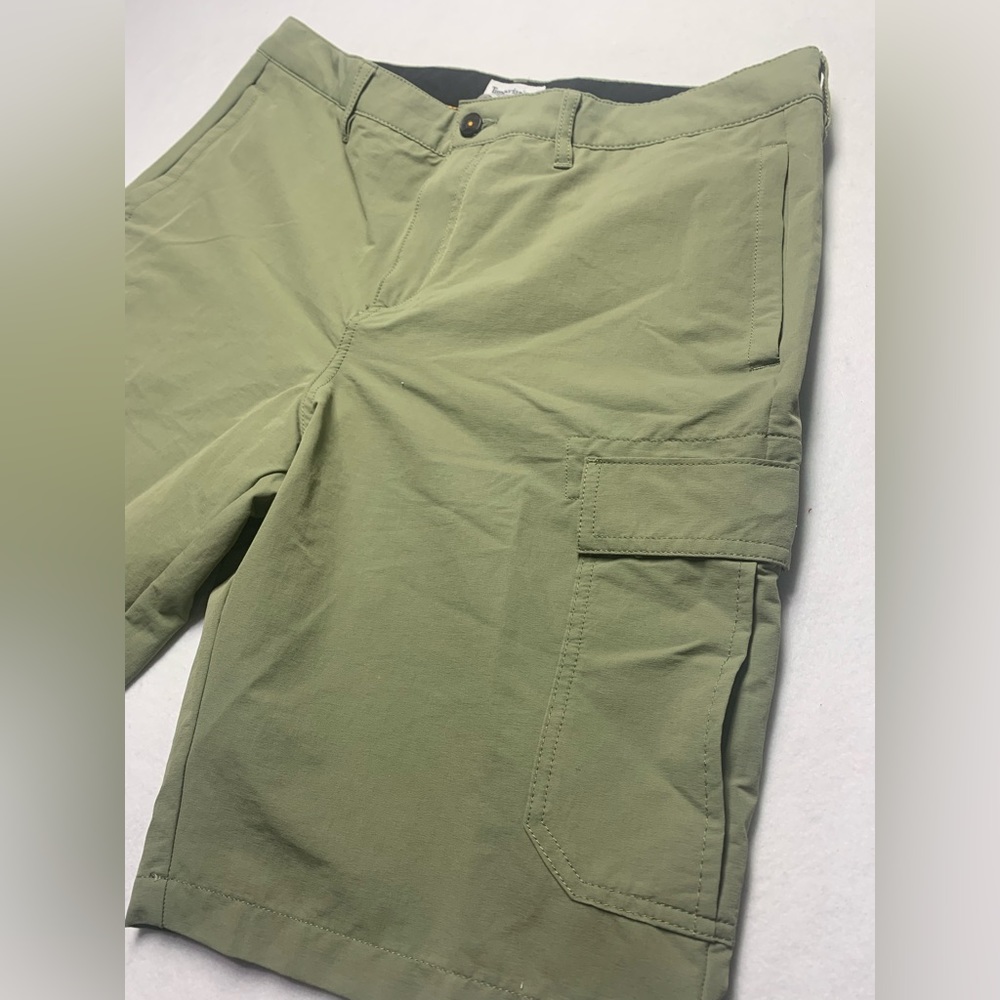 Timberland Men's Flat Front 11" Inseam Chino Cargo Hiking Short green size 35 - Picture 3 of 11